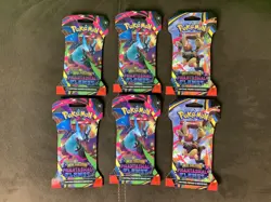 (6 Packs Total) Pokemon TCG Pokemon Phantasmal Flames Sleeved 6 Booster Packs - Image 1