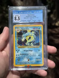 CGC 8.5 Pokemon TCG Gyarados 6/102 Base Set Unlimited Holo Rare 1999 ENG - Image 1