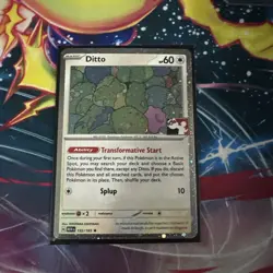 Ditto Pokemon Prize Pack Series 6 Promo Double Swirl NM Play Stamp Mew 151 - Image 1