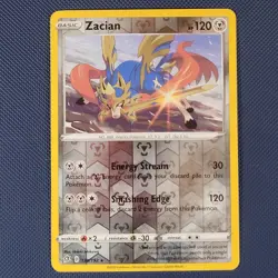 Zacian 139/192 - Rebel Clash - Rare Reverse Holo Pokemon Card - NM - Image 1