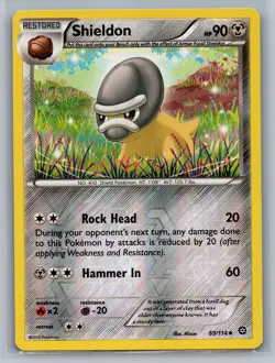 Shieldon XY - Steam Siege #69/114 Uncommon,Reverse Holo Pokemon Card - Image 1
