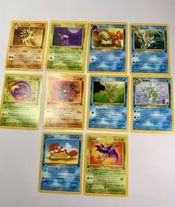 Pokemon Cards - Fossil 1st Edition - Lot Of 10 - Vintage WOTC - Image 1