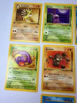 Pokemon Cards - Fossil 1st Edition - Lot Of 10 - Vintage WOTC - Image 2
