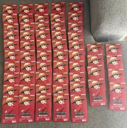 LOT of (58) One Piece Card Game: Carrying On His Will Booster Pack (OP-13) - Image 1