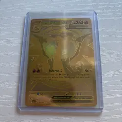 Pokemon Mega Charizard X EX Gold Full Art Card 360 HP 130/094 - Image 3