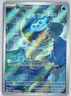 Mantyke - 189/182 - Illustration Rare - Paradox Rift - Pokemon Card - NM/M - Image 1