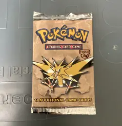 Wizards of the Coast Pokemon TCG Fossil Booster Pack Zapdos 11-Card Pack English - Image 1