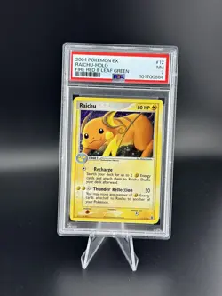 PSA 7 Raichu Holo 12/112 EX Fire Red & Leaf Green 2004 Pokemon Card - Image 1
