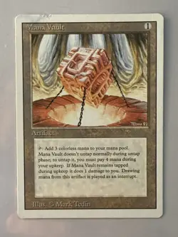 Mana Vault Revised Edition - See Pics! - OLD Vintage MTG - Restricted List - Image 2