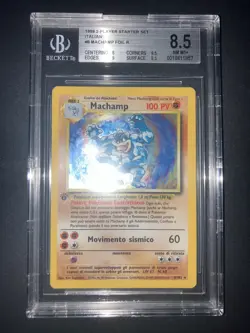 Pokemon 1999 Machamp Holo Set Base 8/102 Prima Edizione ITA - BGS 8.5 (strong) - Image 1