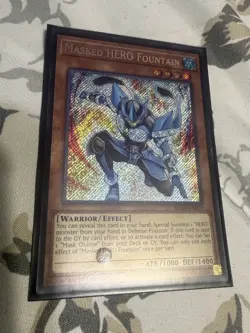 YuGiOh! - Masked HERO Fountain BLGG-EN029 Secret Rare 1st Edition Near Mint - Image 1