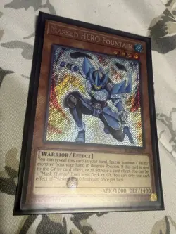 YuGiOh! - Masked HERO Fountain BLGG-EN029 Secret Rare 1st Edition Near Mint - Image 2