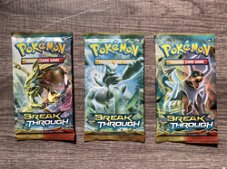 3 New Unopened (Color-faded) Pokemon XY Breakthrough Booster Packs - Image 1