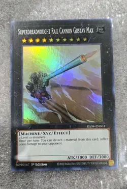 Superdreadnought Rail Cannon Gustav Max RA04-EN063 Super Rare 1st NM Yugioh - Image 1