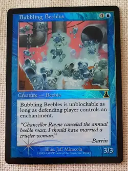 Mtg Foil Urza's Destiny Bubbling Beebles x4 Playset! - Image 2