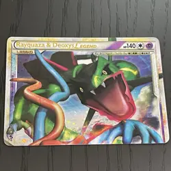 ULTRA RARE Rayquaza & Deoxys Legend Set 89/90 Pokemon Holo HGSS Undaunted - Image 2