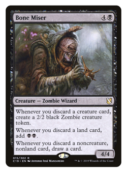 MTG - 1 x Bone Miser - Rare Zombie Wizard - Commander 2019 (C19) - M/NM - Image 1