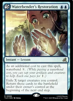 Waterbender's Restoration TLE #99 Avatar Eternal-Legal Magic: The Gathering NM - Image 1