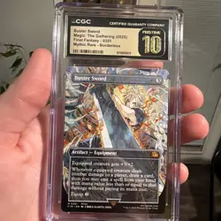 BUSTER SWORD Final Fantasy X MTG Borderless Mythic CGC Pristine 10 Low Pop 🔥 - Image 1