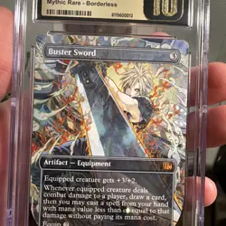 BUSTER SWORD Final Fantasy X MTG Borderless Mythic CGC Pristine 10 Low Pop 🔥 - Image 3