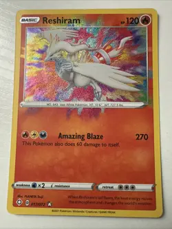NM/M - Pokemon - Pack Fresh - Reshiram - Amazing Rare - Shining Fates - 017/072 - Image 1