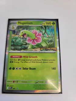 Pokemon TCG Meganium 001 Holo Promo Mega Evolution - Image 1