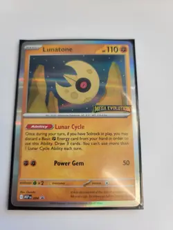Lunatone Mega Evolution Stamped Build and Battle Promo 004 Pokemon IN HAND NEW - Image 1