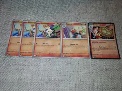 Scorbunny Raboot Cinderace 026 027 028 / 132 Holo Rare Pokemon Mega Evolution NM - Image 1