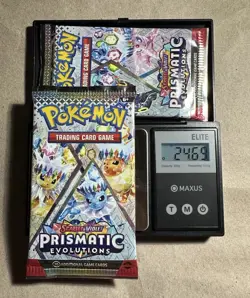 Pokemon Prismatic Evolutions Booster Pack -HEAVY 24.69g- Possible Demi/God Pack! - Image 1