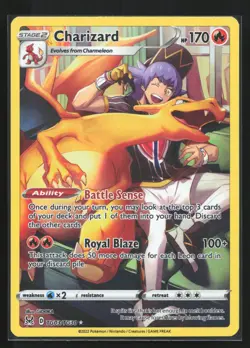 Pokemon Charizard TG03 Lost Origin Trainer Gallery Ultra Rare Full Art Holo NM - Image 1