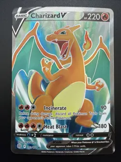Pokemon TCG Charizard v Full Art 153/172 Brilliant Stars Ultra Rare NM - Image 1