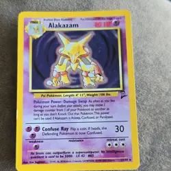 Wizards of the Coast Alakazam 1/130 Base Set 2 Holo Rare 80 HP 1999 - Image 1