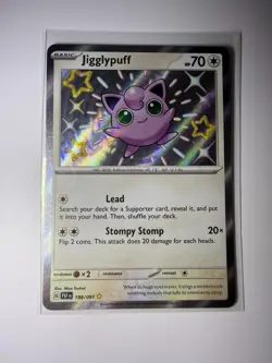 Pokemon TCG Jigglypuff 198/091 SV Paldean Fates Baby Shiny Rare Holo English - Image 1