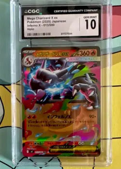 CGC 10 Mega Charizard X ex M2 Inferno X 013/080 Japanese Holo - Image 1