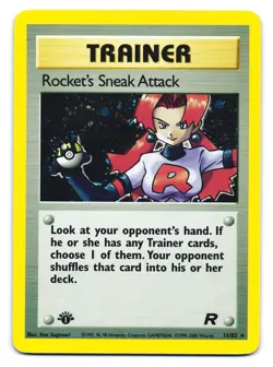 Rocket's Sneak Attack 16/82 Holo Rare Team Rocket Pokemon 1st Edition Holo LP - Image 1