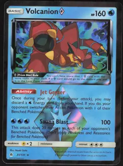 Volcanion ◇ 31/131 Prism Star Rare Forbidden Light Pokemon Holo Near Mint - Image 1