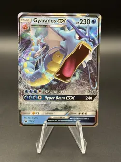 Pokemon TCG Sun & Moon Black Star Promo Gyarados GX Full Art Holo SM212 - Image 1