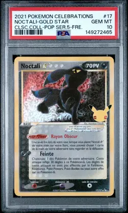 Carte Pokemon Noctali Star Celebrations 17/17 PSA 10 GEM MINT - Image 2
