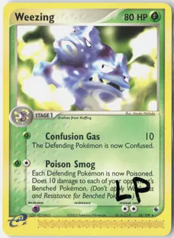 Weezing 24/109 Rare Ruby & Sapphire Pokemon Lightly Played - Image 1