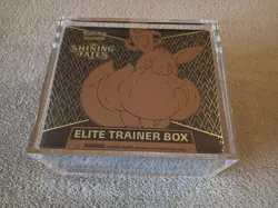 Awesome Factory Sealed Pokemon Shining Fates Elite Trainer Box With Acrylic Case - Image 1