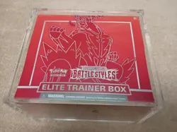 Minty Factory Sealed Pokemon Battle Styles Elite Trainer Box With Acrylic Case - Image 1