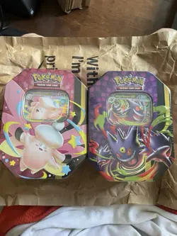 Pokemon Mega Moonlit Tin Mega Clefable and Gengar set of 2 Tins Sealed - Image 2