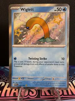 Pokemon Paldean Fates Wiglett Baby Shiny 121/091 - NM Near Mint - Image 1