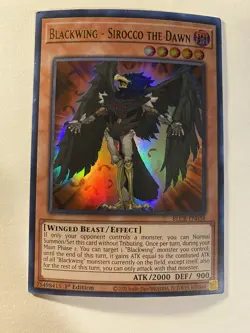 Yugioh Blackwing - Sirocco the Dawn - BLCR-EN058 - Ultra Rare - 1st Edition - Image 1