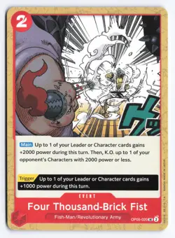 One Piece TCG - Four Thousand-Brick Fist - OP05-020-Awakening of the New Era X4 - Image 1