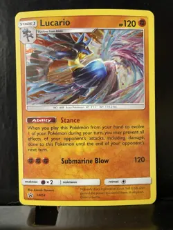 Lucario - SM54 - Pokemon Sun & Moon Promo Holo Rare Card NM Pokemon TCG - Image 1