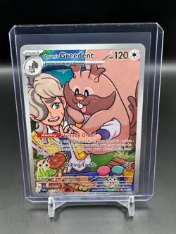 Pokemon Card TCG - Arven's Greedent 205/182 Illustration Rare Destined Rivals NM - Image 1