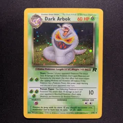 Pokemon TCG Dark Arbok 2/82 Team Rocket Holo Rare Card - Image 1
