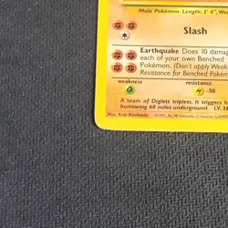 Dugtrio Base Set 19/102 1999 Regular Rare Card LP - Image 3