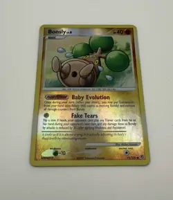 Pokemon TCG Bonsly Diamond & Pearl Reverse Holo Card 71/130 MP Condition - Image 2
